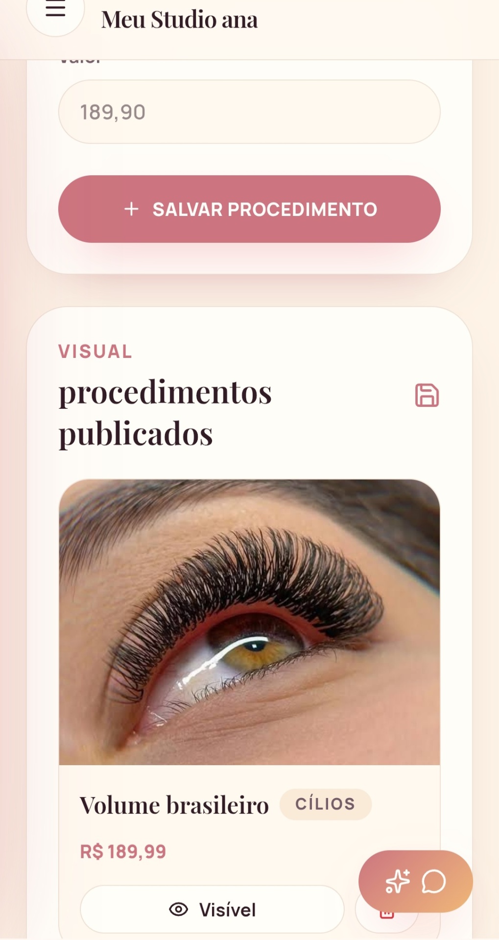 Procedimentos publicados