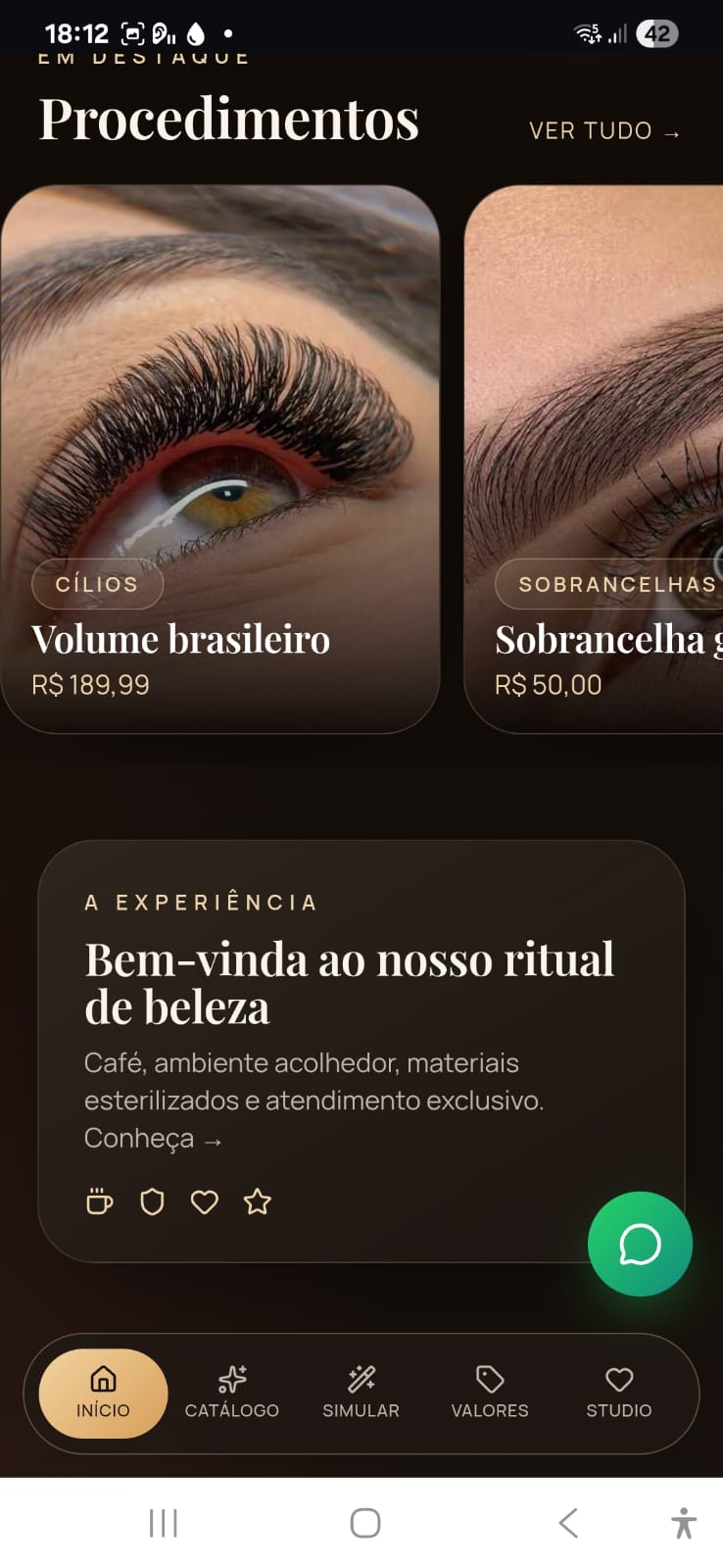 Procedimentos em destaque no mini-app